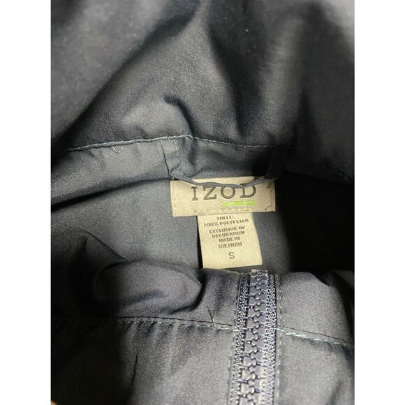 Izod Navy Full-Zip Hooded Windbreaker Jacket NWOT - Picture 4 of 4